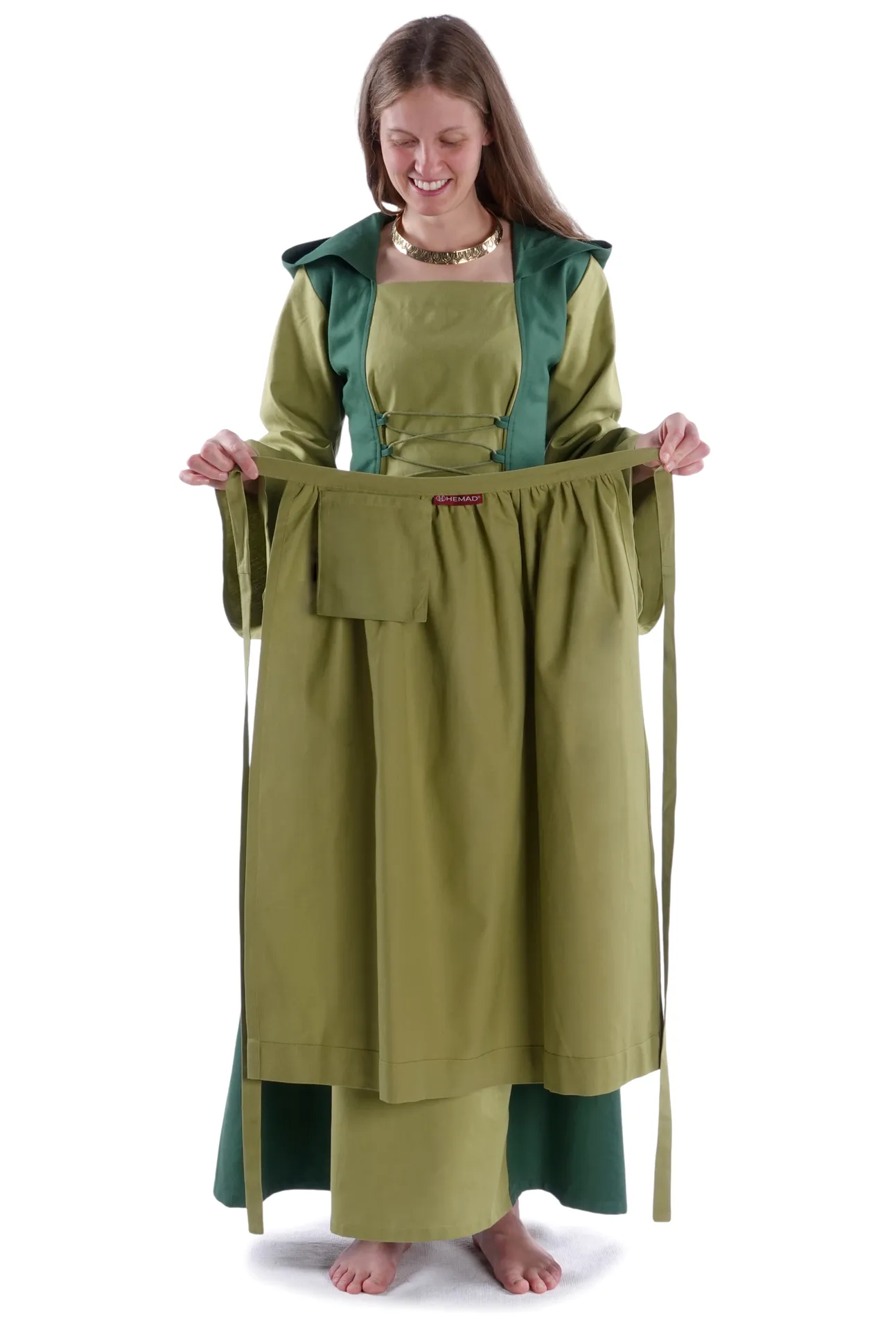 Mittelalter Schürze Repanse - Baumwolle In Gelb Von HEMAD