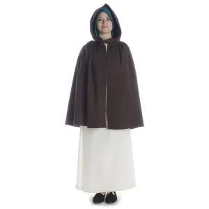 Mittelalter Umhang kurz braun mittelalterliche-kleidung.com