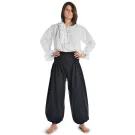 Pluderhose schwarz baumwolle