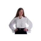Rüschenbluse weiß schwarz mittelalterliche-kleidung