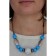 Mittelalter Halskette Gefjon aus Weißmetall-Resin in Blau Frontansicht 2