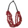 Mittelalter Halskette Engesilors aus Resin in Rot Frontansicht