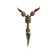 Wikinger Halskette Birkhilt mit Talisman Phurpa aus Messing in Goldgelb Detailansicht 2