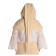 Mittelalter Gugel Ampflise in Beige Rückansicht