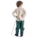 Mittelalter Kinderhemd Anfortas in Beige Rückansicht