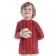 Mittelalter Kinderhemd Anfortas in Rot gestreift Frontansicht 2