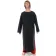 Mittelalter Tunika Siegfried lang in Schwarz Frontansicht 2