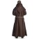 Mittelalter Kutte Halzebier (Set) in Braun Rückansicht