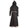 Mittelalter Mönchskutte Halzebier (Set) in Schwarz Rückansicht