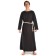 Mittelalter Mönchskutte Halzebier (Set) in Schwarz Frontansicht 2