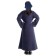 Mittelalter Kleid Sigune in Blau Rückansicht
