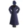 Mittelalter Kleid Sigune in Blau Rückansicht