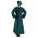 Mittelalter Kleid Sigune in Grün Rückansicht