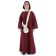 Mittelalter Kleid Sigune in Rot Frontansicht 5