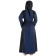 Mittelalter Kleid Liebgart in Blau-Schwarz Rückansicht