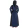 Mittelalter Kleid Liebgart in Blau-Schwarz Rückansicht
