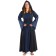 Mittelalter Kleid Liebgart in Blau-Schwarz Frontansicht