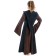 Mittelalter Kleid Liebgart in Braun-Schwarz Rückansicht