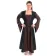 Mittelalter Kleid Liebgart in Braun-Schwarz Frontansicht