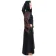 Mittelalter Kleid Liebgart in Braun-Schwarz Seitenansicht
