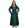 Mittelalter Kleid Liebgart in Grün-Schwarz Frontansicht