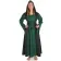 Mittelalter Kleid Liebgart in Grün-Schwarz Frontansicht