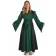 Mittelalter Kleid Liebgart in Grün-Schwarz Frontansicht 2