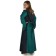 Mittelalter Kleid Liebgart in Grün-Schwarz Seitenansicht
