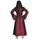 Mittelalter Kleid Liebgart in Rot-Schwarz Rückansicht
