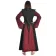 Mittelalter Kleid Liebgart in Rot-Schwarz Rückansicht 2