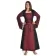 Mittelalter Kleid Liebgart in Rot-Schwarz Frontansicht 2