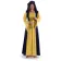 Mittelalter Kleid Liebgart in Gelb-Blau Frontansicht