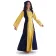 Mittelalter Kleid Liebgart in Gelb-Blau Frontansicht 2