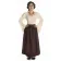 Mittelalter Kleid Amurfina in Beige Frontansicht 3