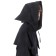 Mittelalter Kapuze Amelolt in Schwarz Seitenansicht