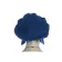 Mittelalter Haube Lunete in Blau Rückansicht
