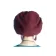Mittelalter Haube Lunete in Rot Rückansicht