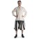 Landsknecht Hose Morold in Schwarz-Beige Frontansicht 3