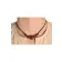 Mittelalter Halskette Hrund aus Rudrakshasamen in Beige Frontansicht 2